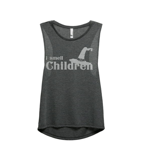 I Smell Children Women's Fashion Sleeveless Muscle Workout Yoga Tank Top Charcoal Grey Medium