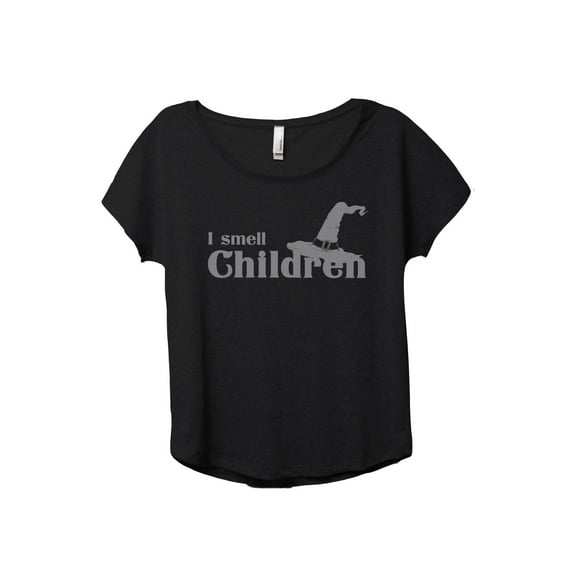 I Smell Children Women's Fashion Slouchy Dolman T-Shirt Tee Heather Black Medium