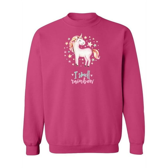I Smell Rainbow Cute Unicorn Sweatshirt Women -Image by Shutterstock, Female 3X-Large