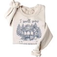 thumbnail image 1 of I Smell Snow Sweatshirt Snow Sweater Cute Print Graphic Shirt Long Sleeve for Women, 1 of 3