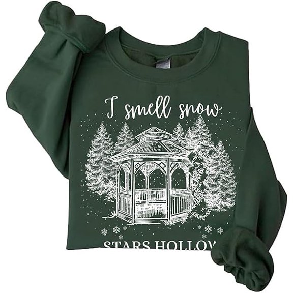 I Smell Snow Sweatshirt Snow Sweater Cute Print Graphic Shirt Long Sleeve for Women