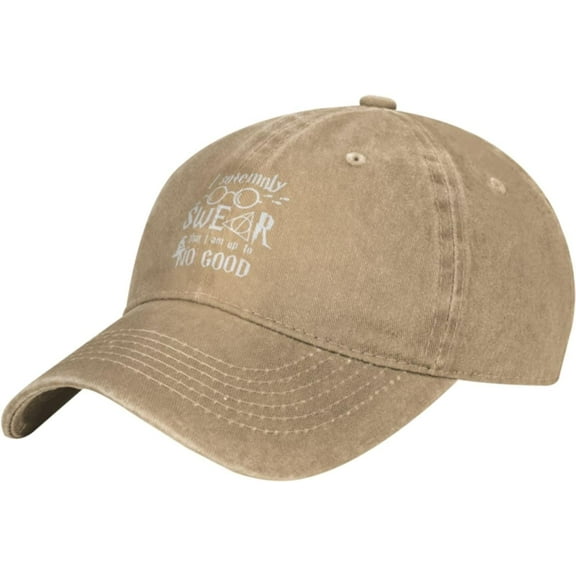 I Solemnly Swear That I Am Up to No Good Denim Baseball Cap Hat Adjustable Cowboy Hat
