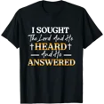 thumbnail image 1 of I Sought The Lord And He Heard And He Answered Christian God T-Shirt, 1 of 6