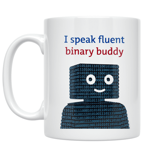 I Speak Fluent Binary Buddy - Coding for Kids - 11 oz Ceramic Coffee Mug
