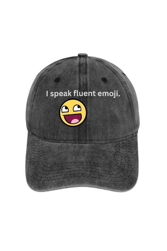 I Speak Fluent Emoji Hat Adjustable Funny Fashion Unisex Baseball Cap For Men Women