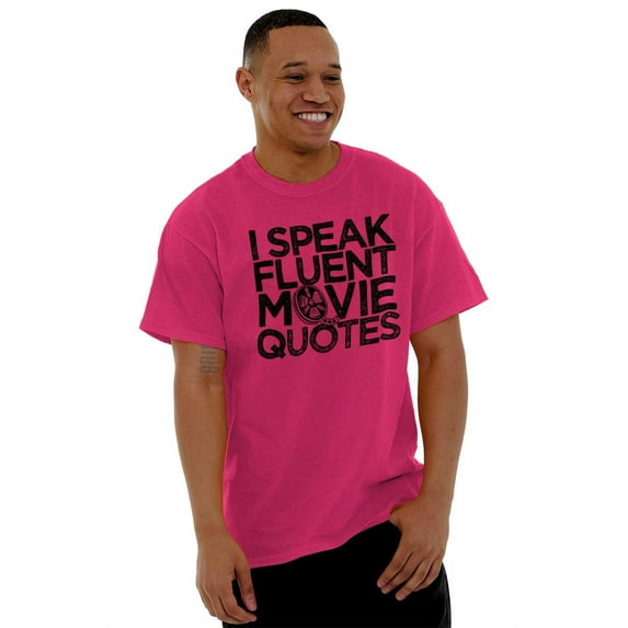 I Speak Fluent Movie Quotes Novelty Men's Graphic T Shirt Tees Brisco Brands L