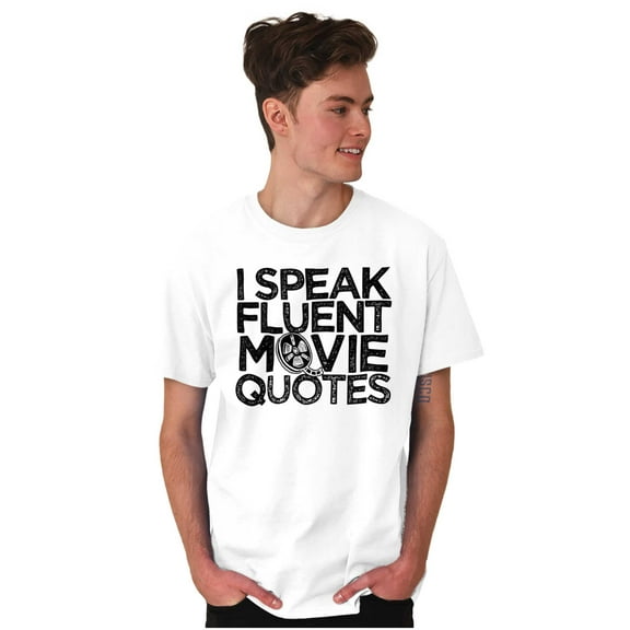 I Speak Fluent Movie Quotes Novelty Men's Graphic T Shirt Tees Brisco Brands M