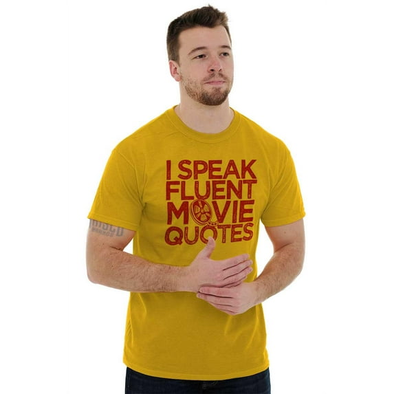 I Speak Fluent Movie Quotes Novelty Plus Size Crewneck Graphic Tee Shirt Brisco Brands 2X