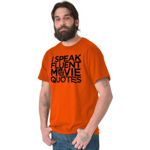 I Speak Fluent Movie Quotes Novelty Plus Size Crewneck Graphic Tee Shirt Brisco Brands 2X