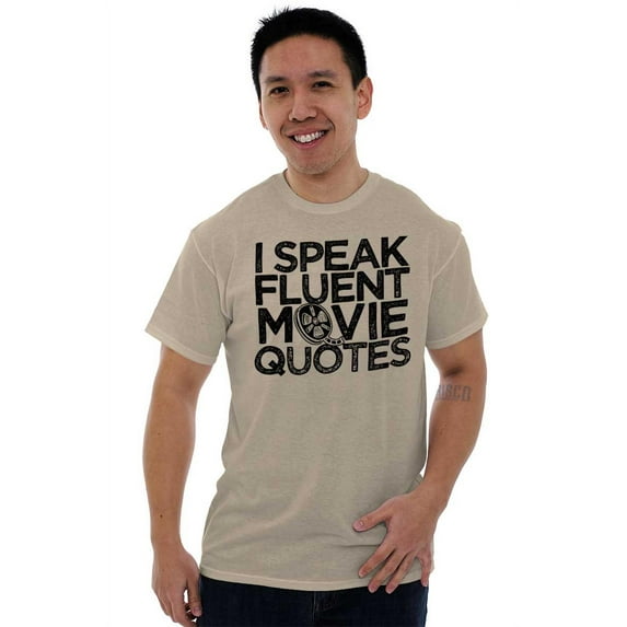 I Speak Fluent Movie Quotes Novelty Plus Size Crewneck Graphic Tee Shirt Brisco Brands 3X