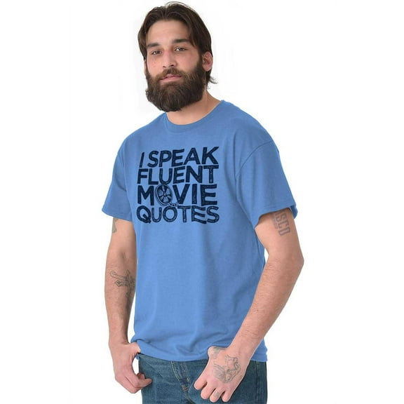 I Speak Fluent Movie Quotes Novelty Plus Size Crewneck Graphic Tee Shirt Brisco Brands 3X