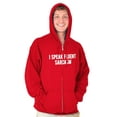 thumbnail image 1 of I Speak Fluent Sarcasm Humor Zip Up Hoodie Men's Women's Brisco Brands X, 1 of 5