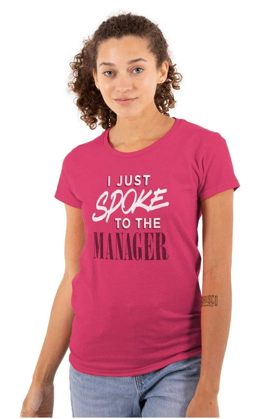 I Spoke to the Manager Karen Quote Womens Fitted Plus Size Graphic Tee Brisco Brands 2X