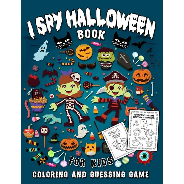 I Spy Halloween Book for Kids : I spy halloween from a-z: Coloring and