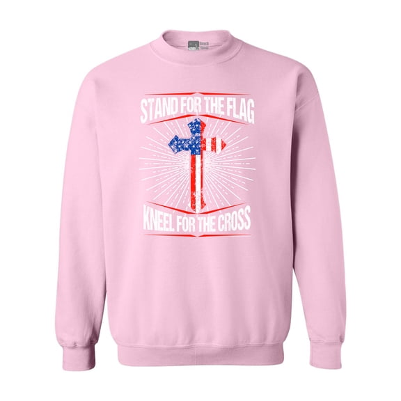 I Stand For Flag Kneel For Cross American Flag USA DT Crewneck Sweatshirt