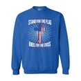 thumbnail image 1 of I Stand For Flag Kneel For Cross American Flag USA DT Crewneck Sweatshirt, 1 of 2