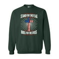 thumbnail image 1 of I Stand For Flag Kneel For Cross American Flag USA DT Crewneck Sweatshirt, 1 of 2