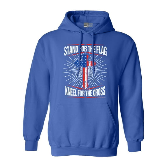 I Stand For Flag Kneel For Cross American Flag USA DT Sweatshirt Hoodie