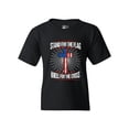 thumbnail image 1 of I Stand For Flag Kneel For Cross American Flag USA DT Youth Kids T-Shirt Tee, 1 of 2