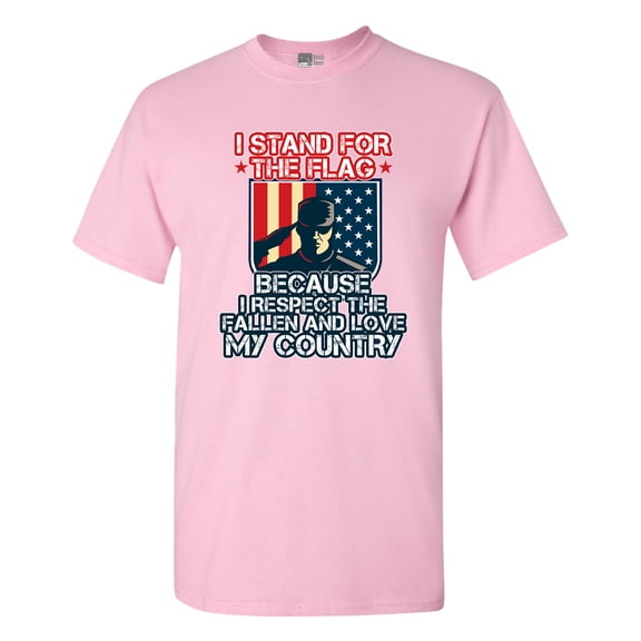 I Stand For The Flag I Respect The Fallen Love My Country DT Adult T-Shirt Tee