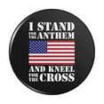 thumbnail image 1 of I Stand For The Flag Kneel Cross USA American Flag Patriotic Kitchen Refrigerator Locker Button Magnet, 1 of 5