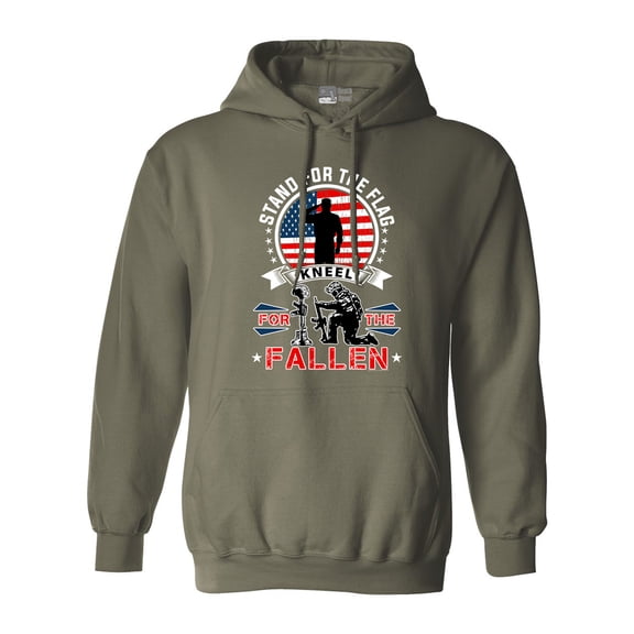 I Stand For The Flag Kneel For The Fallen Patriotic DT Sweatshirt Hoodie