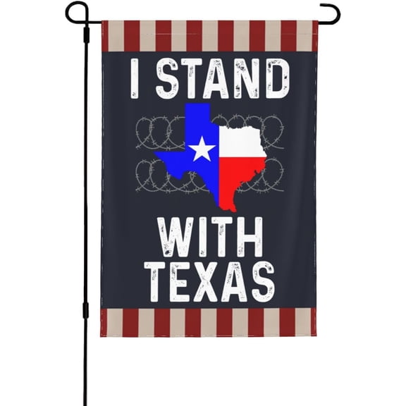 I Stand With Texas Flag I Stand With Texas Garden Flags Funny Garden Flag 12x18 Double Sided Seasonal Garden Flag For Holiday Outdoor Decorations