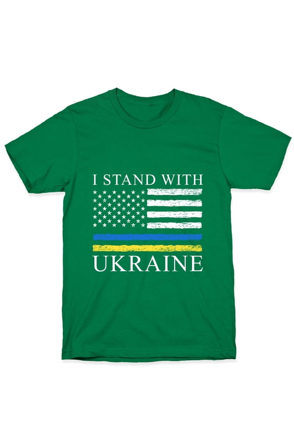I Stand With Ukraine Flag Tee Shirt Sweatshirt Hoodie