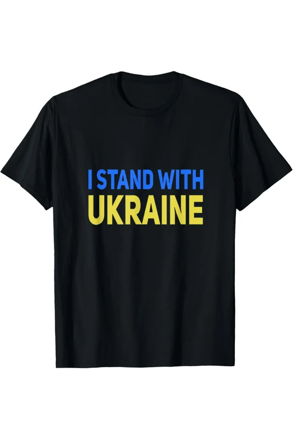 I Stand With Ukraine The Support Peace And Save Ukraine New Unisex T-Shirt, up to size 5xl