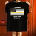 thumbnail image 1 of I Stand With Waffle House Employees Funny Flag Fan Gift Graphic Tee,for unisex up to 5XL, 1 of 2
