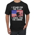 thumbnail image 1 of I Stand for The Flag I Kneel for The Cross Americana/American Pride Men's Graphic T-Shirt Black 2X-Large, 1 of 4