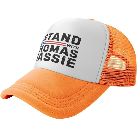 I Stand with Thomas Massie Mesh Hat Men Women Trucker Baseball Cap