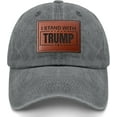 thumbnail image 1 of I Stand with Trump Dad hat Vintage Baseball Cap Gifts for Men Who Like Engraved,Coo Caps Suitable for Outdoor, 1 of 2