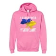 thumbnail image 1 of I Stand with Ukraine Ukrainian Country Map Logo Pride DT Sweatshirt Hoodie, 1 of 2