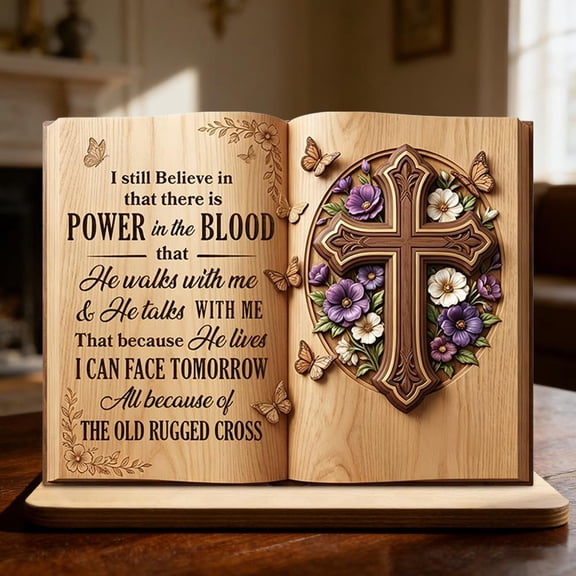 I Still Believe in AmazingGrace Personalized 2-layer Wood Plaque With Flat Base, Meaningful Christian Gift, Sign Spiritual Decoration Keepsake, Custom Religious Desk Decor