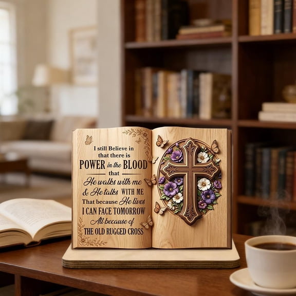I Still Believe in AmazingGrace Personalized 2-layer Wood Plaque With Flat Base, Meaningful Christian Gift, Sign Spiritual Decoration Keepsake, Custom Religious Desk Decor