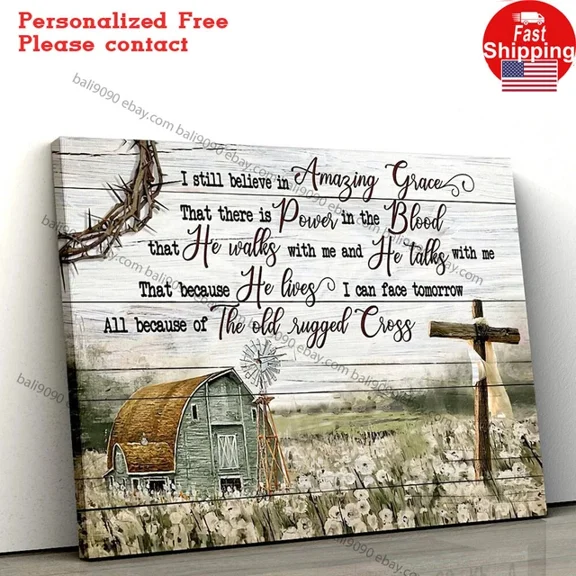 I Still Believe In Amazing Grace God Poster Communion Gift Christian Wall Art