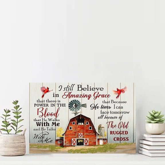 I Still Believe In Amazing Grace Horizontal Poster Jesus Poster 24 x 36 Inch Poster