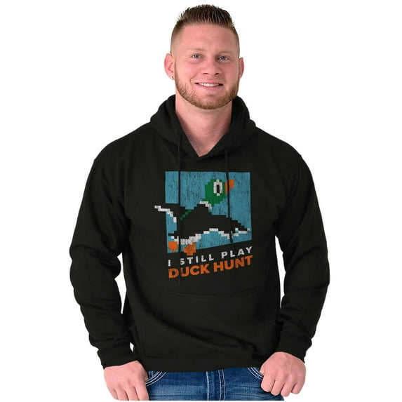 I Still Play Duck Hunt Cooking Fisher Unisex Plus Fleece Graphic Hoodie Brisco Brands 2X