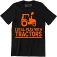 thumbnail image 1 of I Still Play With Tractors Funny LS Country Farm Graphic Men's T-Shirt, 1 of 4