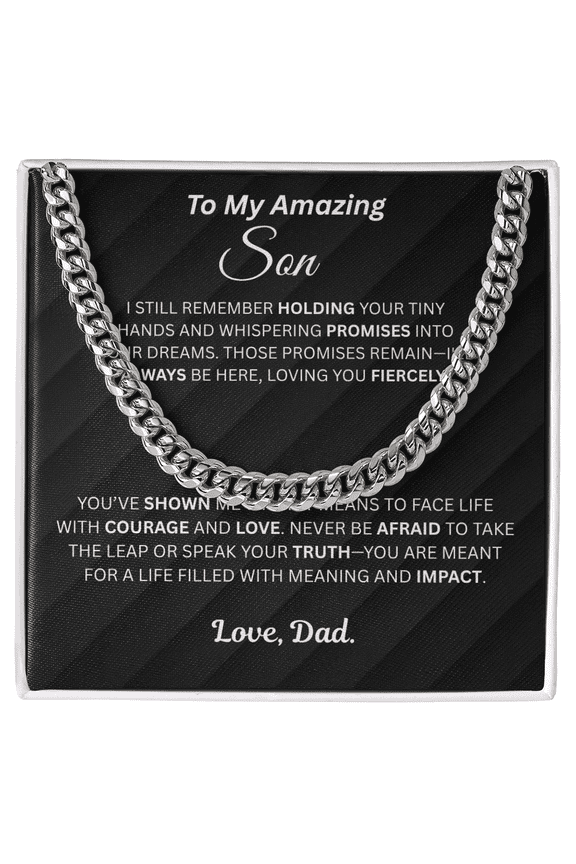 I Still Remember Holding Your Tiny Hands For Son Necklace A Meaningful Necklace Perfect For Anniversaries Birthdays Valentine Version 876, Gold Cuban Link Necklace