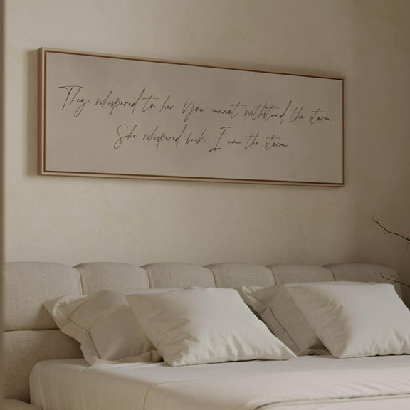 I Am The Storm Wall Art, Neutral Horizontal Wall Art, Wide Minimalist Panoramic Art, Large Living Room Decor, Feminist Art Wall Art, Modern Wall Decor, 8x12 UNFRAMED