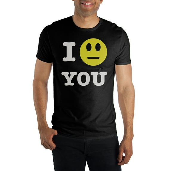 I Straight Neutral Face Emoji You T-Shirt Tee Shirt For Men - Great Gift-Small