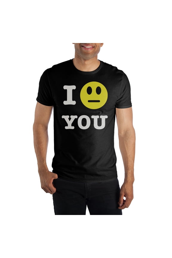 I Straight Neutral Face Emoji You T-Shirt Tee Shirt For Men - Great Gift-XS