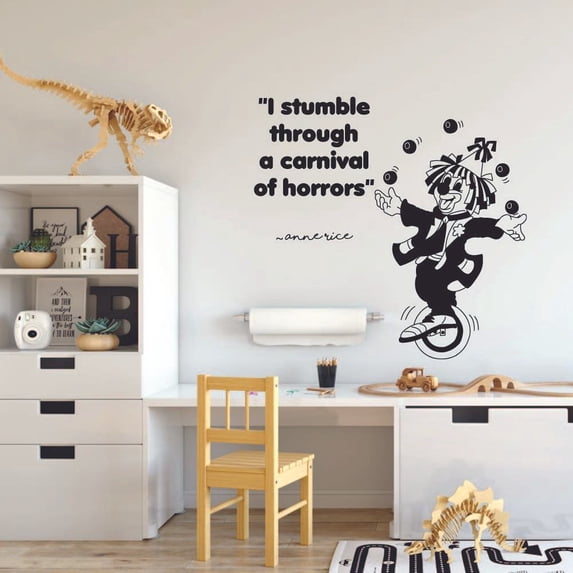 I Stumble Through A Carnival Of Horrors Anne Rice Carnival Ride Quotes Quote Wall Sticker Vinyl Decal Home Decor For Boys/Girls Childrens Room Home Bedroom Decoration Sticker Size (40x40 inch)