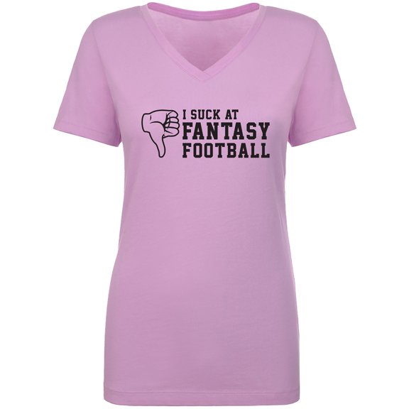 I Suck At Fantasy Football Womens V-Neck T-Shirt
