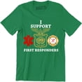 thumbnail image 1 of I Support First Responders Police Firefighter EMS EMT Men's T-Shirt, 1 of 4