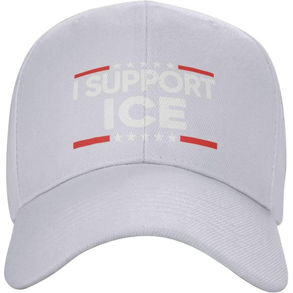 I Support Ice Hat I Stand with Ice Hat Trucker Cap for Men Women Black