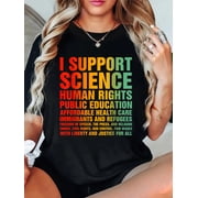 I Support Progressive Liberal Democratic Causes T-Shirt Graphic Tee summer Tops For Women Round Neck Fashion Cotton shirts