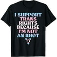 thumbnail image 1 of I Support Trans Rights Because I'm Not An Idiot Trans Ally T-Shirt, 1 of 4